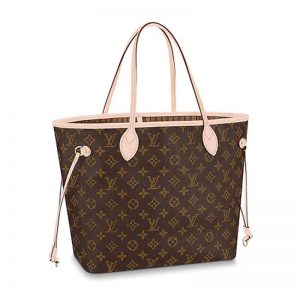 Louis Vuitton LV Women Neverfull MM Bag in Monogram Canvas-Brown