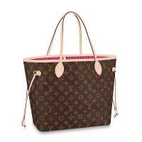 Louis Vuitton LV Women Neverfull MM Bag in Monogram Canvas-Brown (7)