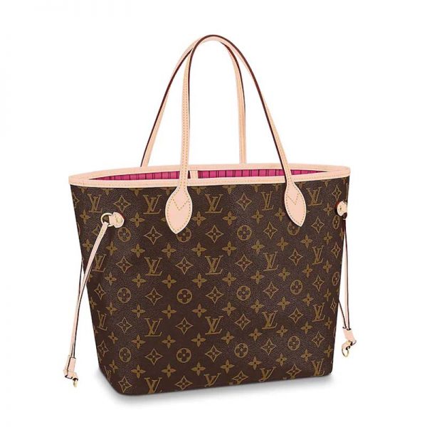 Louis Vuitton LV Women Neverfull MM Bag in Monogram Canvas-Rose