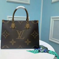 Louis Vuitton LV Women Onthego MM Tote Bag Monogram Coated Canvas