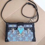 Louis Vuitton LV Women Petite Malle Handbag Monogram LV Pop Print-Blue - Image 3