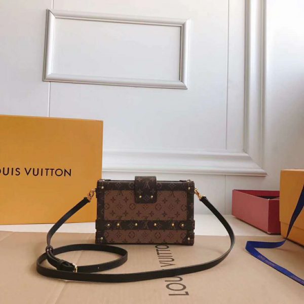 Louis Vuitton LV Women Petite Malle Handbag Monogram Reverse Canvas (10)