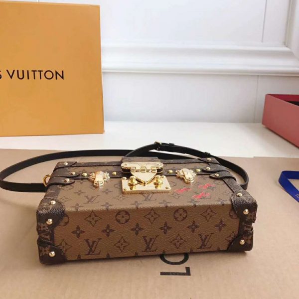 Louis Vuitton LV Women Petite Malle Handbag Monogram Reverse Canvas (4)