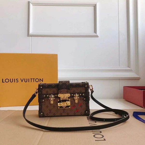 Louis Vuitton LV Women Petite Malle Handbag Monogram Reverse Canvas (7)