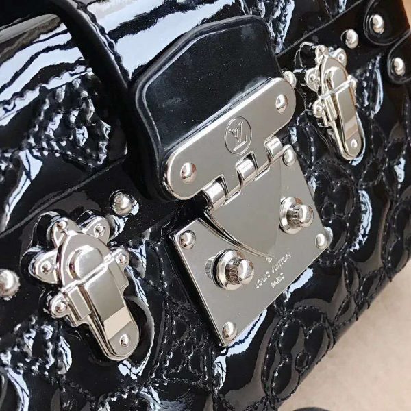 Louis Vuitton LV Women Petite Malle in Calf Leather-Black (10)