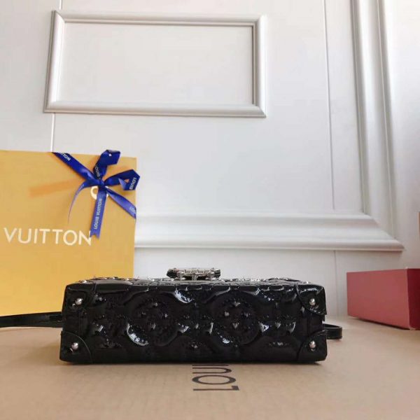 Louis Vuitton LV Women Petite Malle in Calf Leather-Black (11)