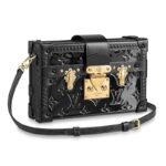 Louis Vuitton LV Women Petite Malle in Calf Leather-Black