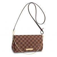 Louis Vuitton LV Women Pochette Favorite MM Damier Ebene Canvas