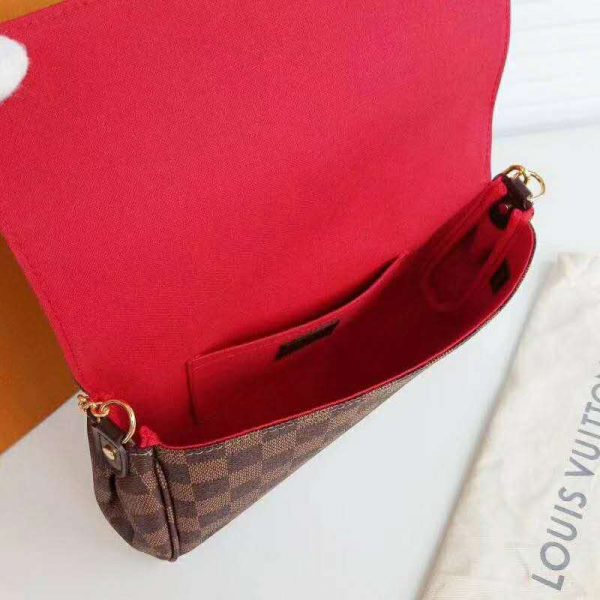 Louis Vuitton LV Women Pochette Favorite MM Damier Ebene Canvas (10)