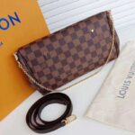 Louis Vuitton LV Women Pochette Favorite MM Damier Ebene Canvas - Imagen 4