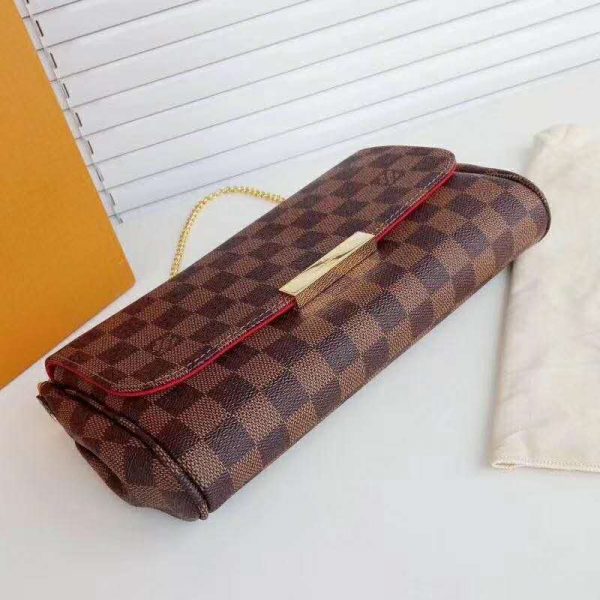 Louis Vuitton LV Women Pochette Favorite MM Damier Ebene Canvas (5)