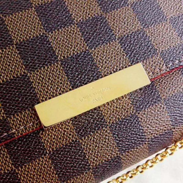 Louis Vuitton LV Women Pochette Favorite MM Damier Ebene Canvas (7)