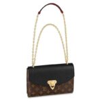 Bolso de cadena Louis Vuitton LV para mujer Saint-Placide en lona Monogram negra