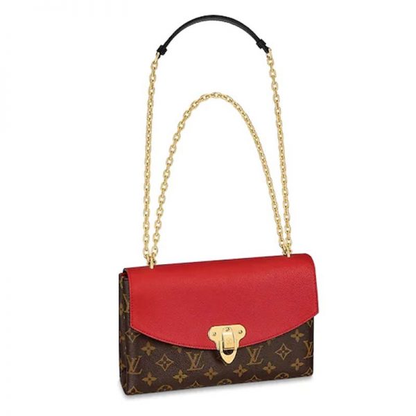 Louis Vuitton LV Women Saint-Placide Chain Bag in Monogram Canvas-Red