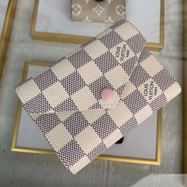 Louis Vuitton LV Women Victorine Wallet in Damier Azur Canvas (7)
