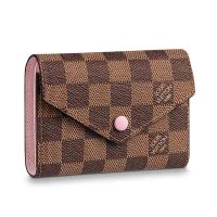 Louis Vuitton LV Women Victorine Wallet in Monogram Coated Canvas-Rose