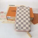 Louis Vuitton LV Women Zippy Wallet Damier Azur Canvas-Pink - Image 5