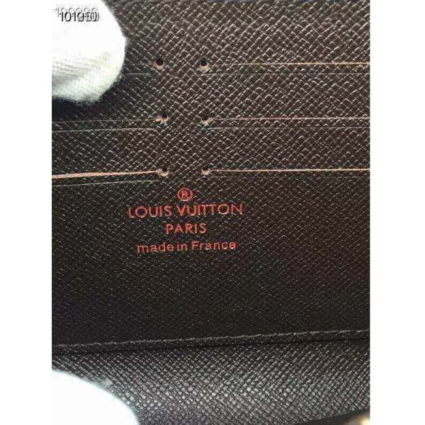 Louis Vuitton LV Women Zippy Wallet Damier Ebene Canvas-Brown (9)