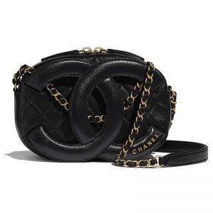 Chanel Women Camera Case Bag Lambskin & Gold-Tone Metal-Black