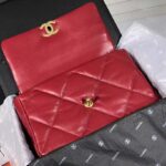Chanel Women Chanel 19 Large Flap Bag Goatskin Leather-Red - Imagen 7