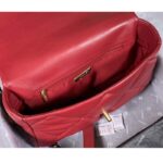 Chanel Women Chanel 19 Large Flap Bag Goatskin Leather-Red - Imagen 8