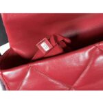 Chanel Women Chanel 19 Large Flap Bag Goatskin Leather-Red - Imagen 9