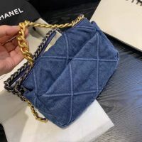 Chanel Women Chanel 19 Wallet On Chain Denim Blue