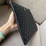 Chanel Women Classic Large Pouch in Grained Calfskin Leather-Black - Imagen 6