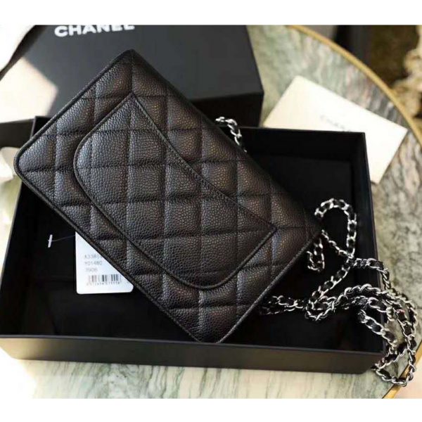 Chanel Women Classic Wallet On Chain in Lambskin Leather-Black (8)