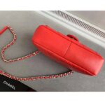 Chanel Women Flap Bag Lambskin Resin & Gold-Tone Metal-Red - Imagen 5