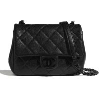 Chanel WomChanel Women Flap Bag in Grained Calfskin Leather-Pink