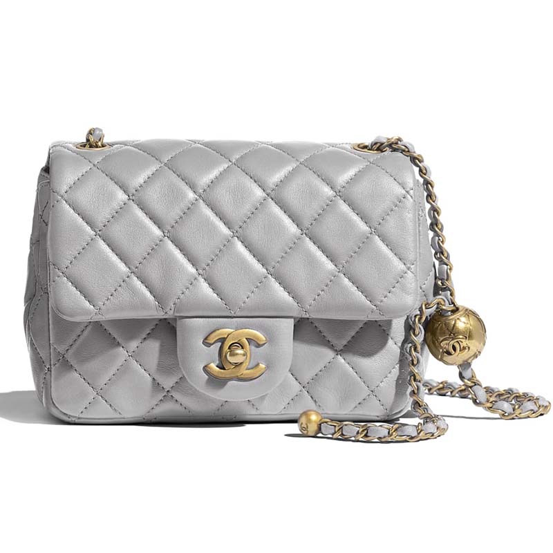 Chanel Flap Bag AS3354 B08467 NJ258 , Grey, One Size