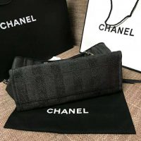 Chanel Women Large Shopping Bag in Mixed Fibers-Black