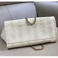 Chanel Women Shopping Bag in Mixed Fibers-Beige