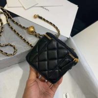 Chanel Women Small Classic Box with Chain in Lambskin-Black