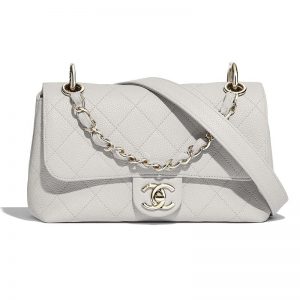 Chanel Women Small Flap Bag Grained Calfskin & Gold-Tone Metal