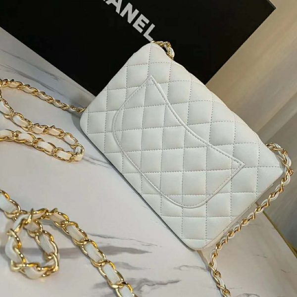 Chanel Women Small Flap Bag Grained Calfskin & Gold-Tone Metal (7)