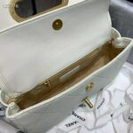 Chanel Women Small Flap Bag in Lambskin Leather-White - Imagen 10