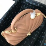 Chanel Women Small Flap Bag with Top Handle Grained Calfskin-Beige - Image 6