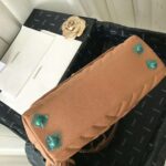 Chanel Women Small Flap Bag with Top Handle Grained Calfskin-Beige - Image 8