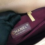 Chanel Women Small Flap Bag with Top Handle Grained Calfskin-Beige - Image 10