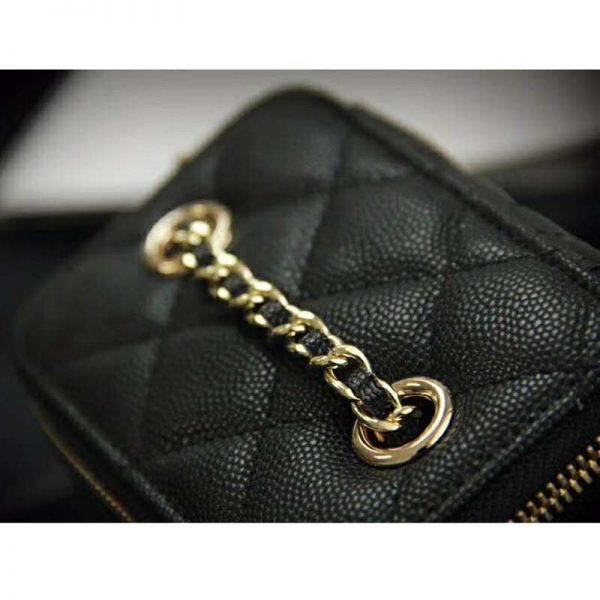 Chanel Women Small Vanity with Classic Chain Grained Calfskin Leather (6)