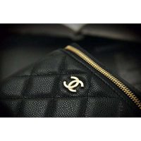 Chanel Women Small Vanity with Classic Chain Grained Calfskin Leather