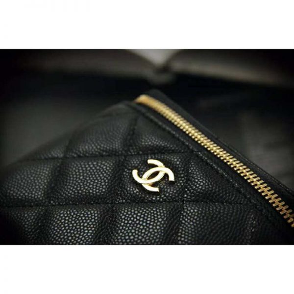 Chanel Women Small Vanity with Classic Chain Grained Calfskin Leather (8)