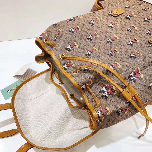 Gucci GG Unisex Disney x Gucci Medium Backpack BeigeEbony (11)