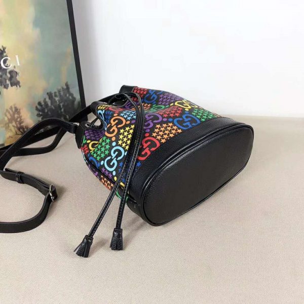 Gucci GG Unisex GG Psychedelic Bucket Bag Psychedelic Supreme Canvas (8)