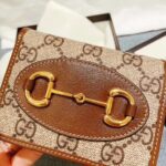 Gucci GG Unisex Gucci 1955 Horsebit Card Case Wallet Supreme Canvas - Image 6