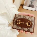 Gucci GG Unisex Gucci 1955 Horsebit Card Case Wallet Supreme Canvas - Image 3