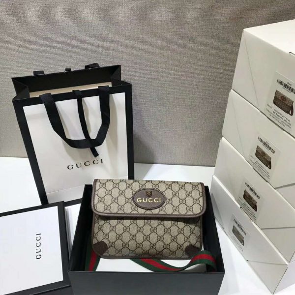 Gucci GG Unisex Neo Vintage GG Supreme Belt Bag-Beige (3)