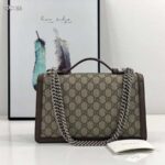 Gucci GG Women Dionysus GG Top Handle Bag Beige Supreme Canvas – Image 5